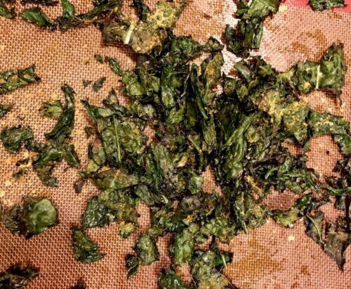 Roasted “Cheesy” Kale Chips